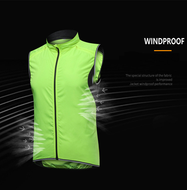 Wholesale Custom Men Lightweight Cycling Vest Windproof Waterproof Sleeveless Cycling Jacket Hiking Running Golf Cycling Vest