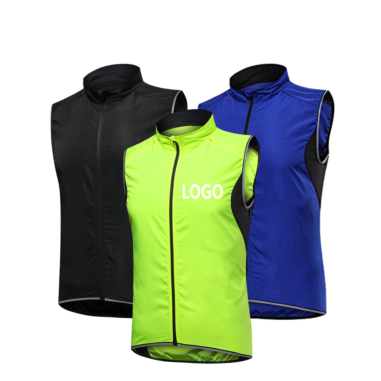 Wholesale Custom Men Lightweight Cycling Vest Windproof Waterproof Sleeveless Cycling Jacket Hiking Running Golf Cycling Vest