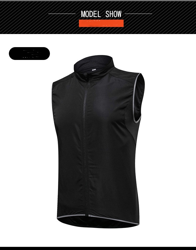 Wholesale Custom Men Lightweight Cycling Vest Windproof Waterproof Sleeveless Cycling Jacket Hiking Running Golf Cycling Vest