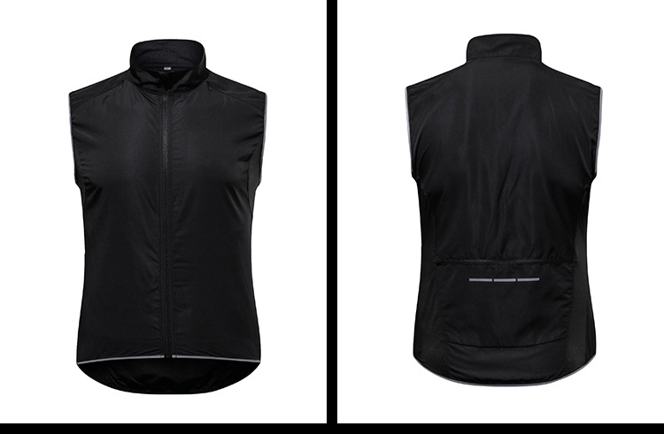 Wholesale Custom Men Lightweight Cycling Vest Windproof Waterproof Sleeveless Cycling Jacket Hiking Running Golf Cycling Vest
