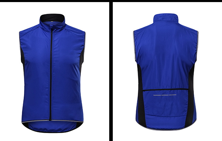Wholesale Custom Men Lightweight Cycling Vest Windproof Waterproof Sleeveless Cycling Jacket Hiking Running Golf Cycling Vest