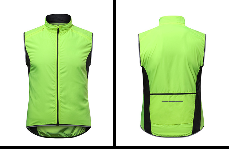 Wholesale Custom Men Lightweight Cycling Vest Windproof Waterproof Sleeveless Cycling Jacket Hiking Running Golf Cycling Vest