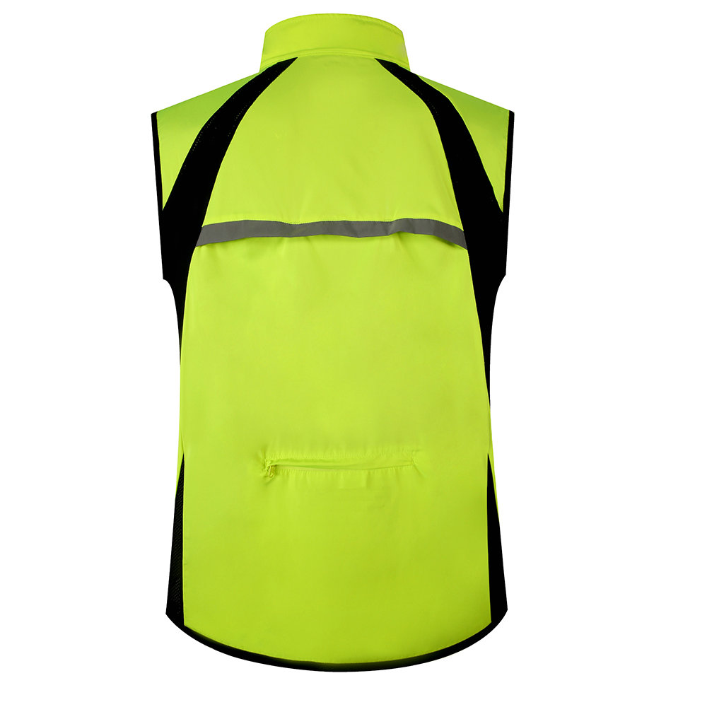 Wholesale Custom Men sleeveless waterproof Running Cycling Vest Reflective Windproof Safety Bike Vest cycling waistcoat