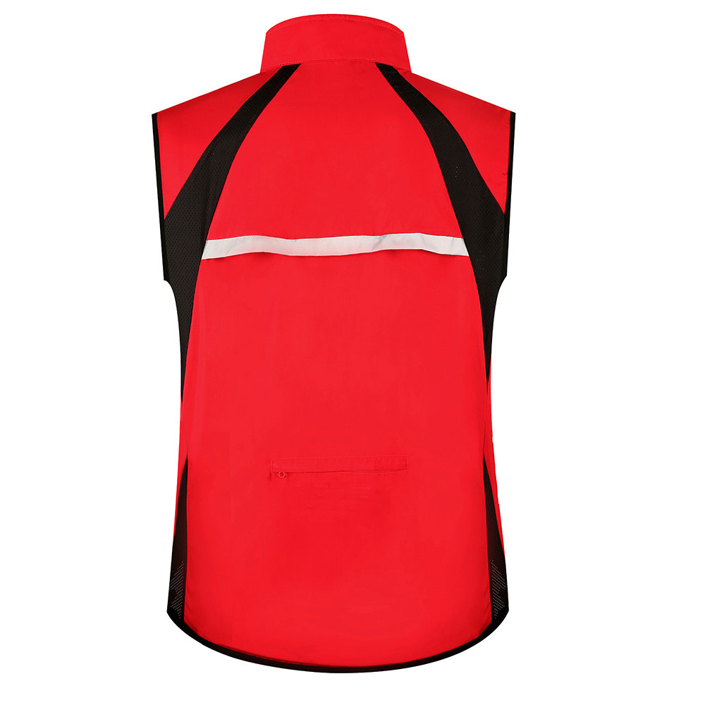 Wholesale Custom Men sleeveless waterproof Running Cycling Vest Reflective Windproof Safety Bike Vest cycling waistcoat
