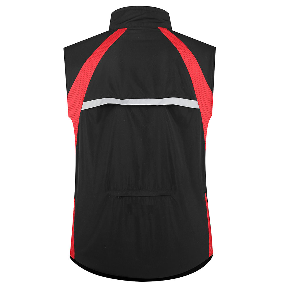 Wholesale Custom Men sleeveless waterproof Running Cycling Vest Reflective Windproof Safety Bike Vest cycling waistcoat