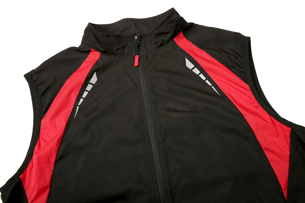 Wholesale Custom Men sleeveless waterproof Running Cycling Vest Reflective Windproof Safety Bike Vest cycling waistcoat