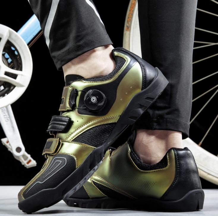 Men's and women's cycling shoes lockless anti slip wear resistant leisure road mountain bike shoes