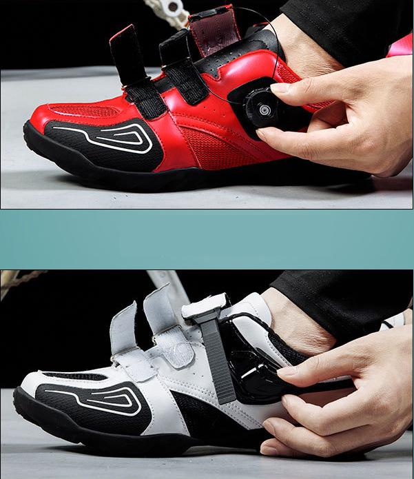 Men's and women's cycling shoes lockless anti slip wear resistant leisure road mountain bike shoes