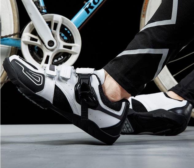 Men's and women's cycling shoes lockless anti slip wear resistant leisure road mountain bike shoes