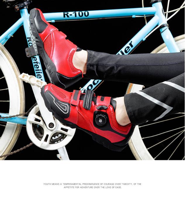 Men's and women's cycling shoes lockless anti slip wear resistant leisure road mountain bike shoes