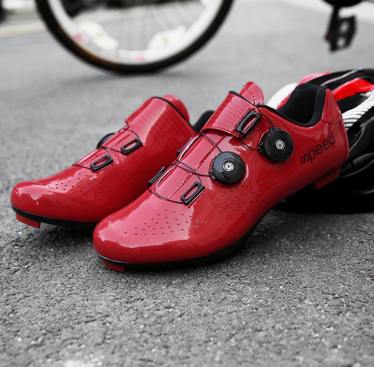 Factory Wholesale Reflective Gradient Road Bike Lockless Shoes Men Women unlocked Cycling Shoes unlocked bike shoes