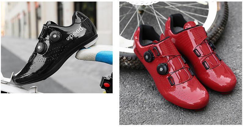 Factory Wholesale Reflective Gradient Road Bike Lockless Shoes Men Women unlocked Cycling Shoes unlocked bike shoes