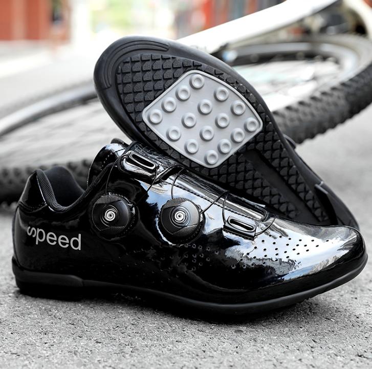 Factory Wholesale Reflective Gradient Road Bike Lockless Shoes Men Women unlocked Cycling Shoes unlocked bike shoes