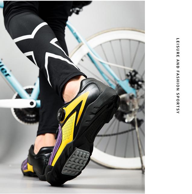 New design reflective cycling shoes men and women road bike shoes unlocked antiskid durable mountain bike shoes