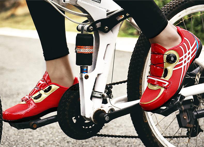 Factory Wholesale unlocked road bike shoes men's and women's riding shoes mesh breathable unlocked cycling shoes
