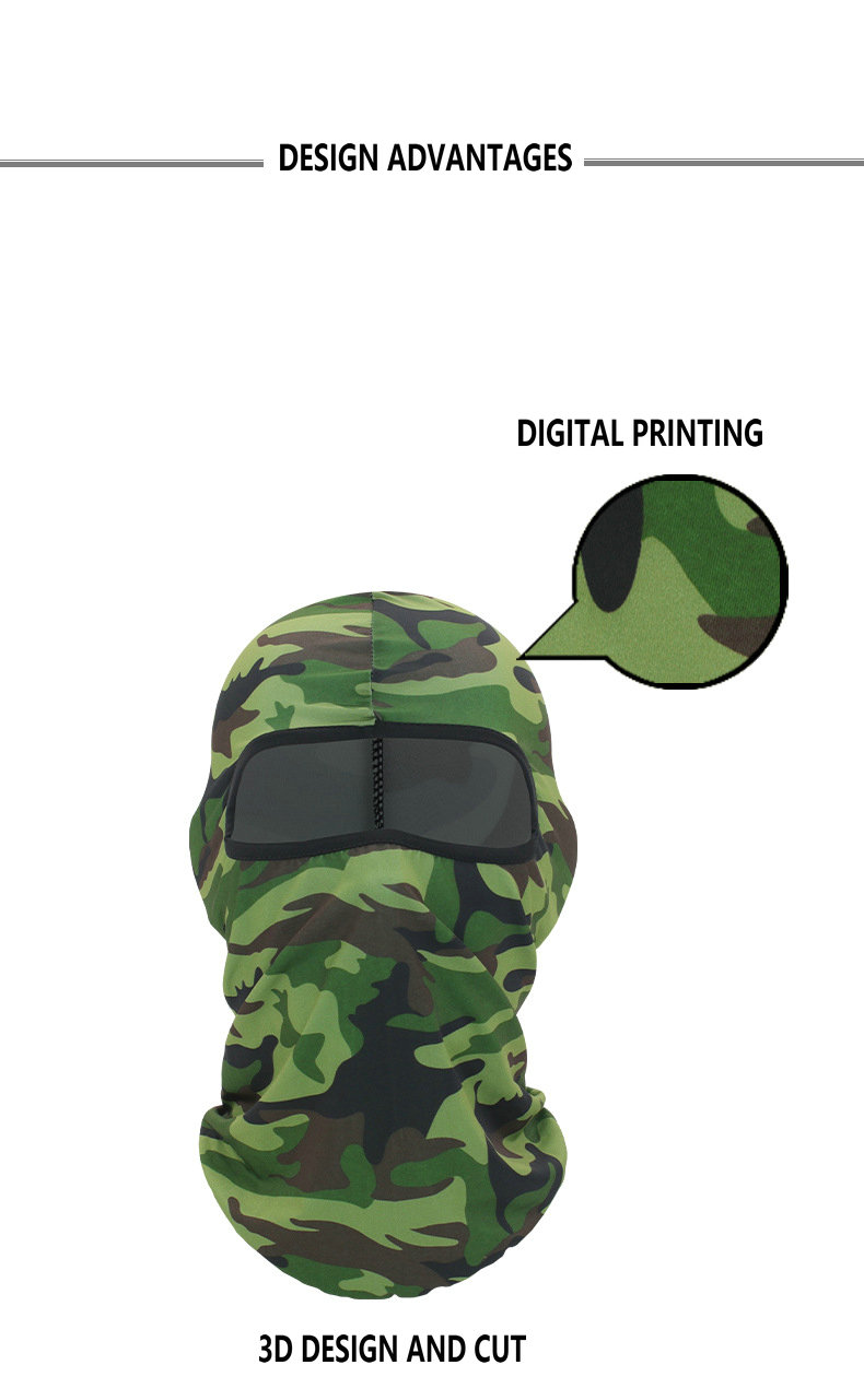 Factory wholesale Men Women Breathable Balaclava windproof Camouflage Military Balaclava Mask Motorcycle Cycling Full Face Mask