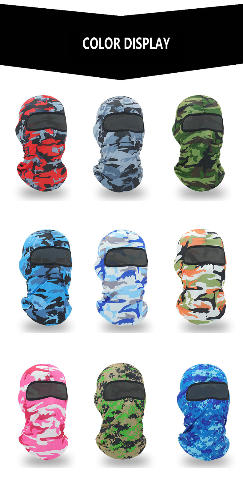 Factory wholesale Men Women Breathable Balaclava windproof Camouflage Military Balaclava Mask Motorcycle Cycling Full Face Mask