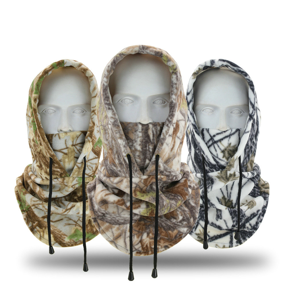 Factory New Arrival Winter Thermal Fleece Balaclava Ski Face Mask Soft Warm Cycling Hiking Adjustable Winter Fleece hood