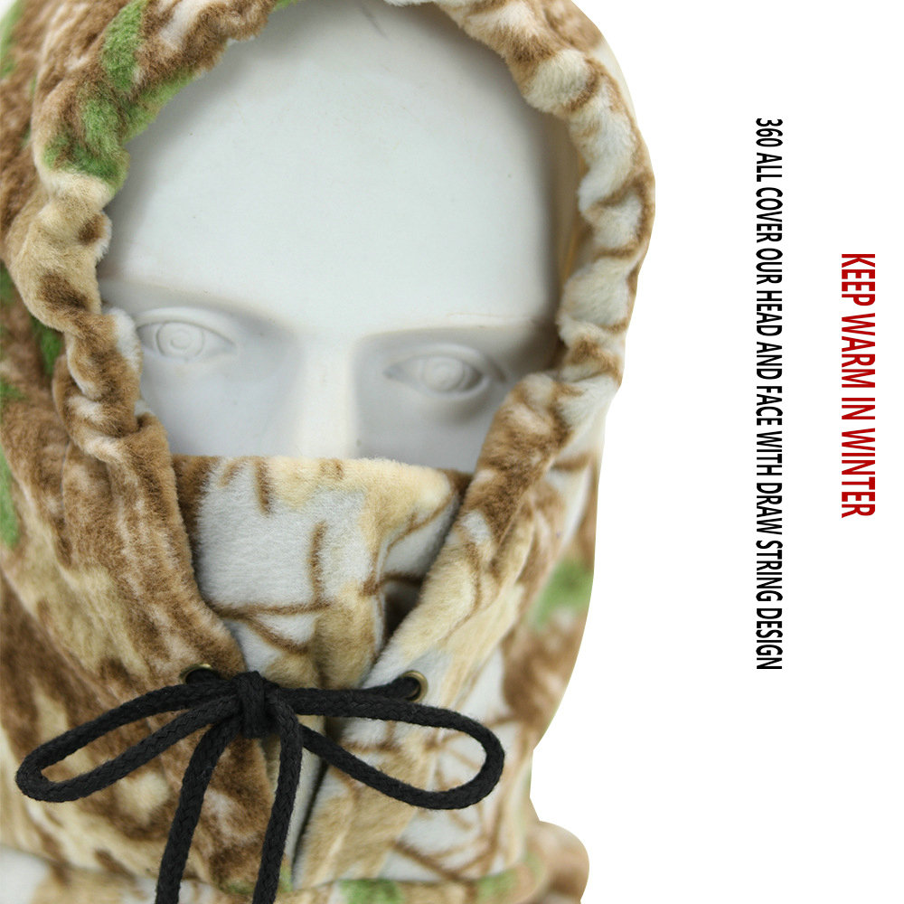 Factory New Arrival Winter Thermal Fleece Balaclava Ski Face Mask Soft Warm Cycling Hiking Adjustable Winter Fleece hood