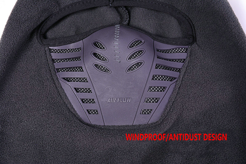 Factory wholesale winter warm balaclava hat cycling motorcycle ski outdoor windproof antidust warm hat fleece warm full face hat