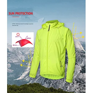 custom men sun uv protection UPF 50+ waterproof cycling jacket removable sleeves rainproof bike jacket outdoor windproof jacket windbreaker