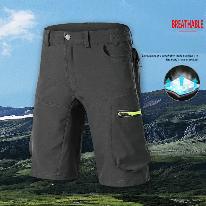 Factory wholesale mens Spring summer breathable quick dry mountain bike shorts customize MTB shorts loose size outdoor cycling shorts