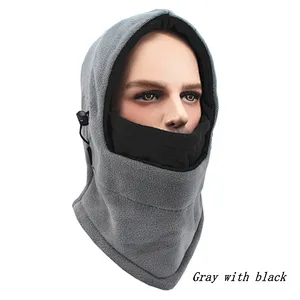 Wholesale Windproof Warm Hat Balaclava Ski Outdoor Bike Full Face Mask Neck Warmer Winter Hat Thermal Fleece Hood Winter Hood