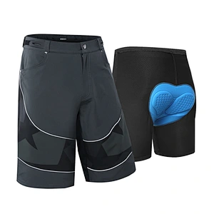 Factory wholesale padded men's mountain bike shorts quick dry cycling shorts plus size outdoor customize MTB shorts gel padded