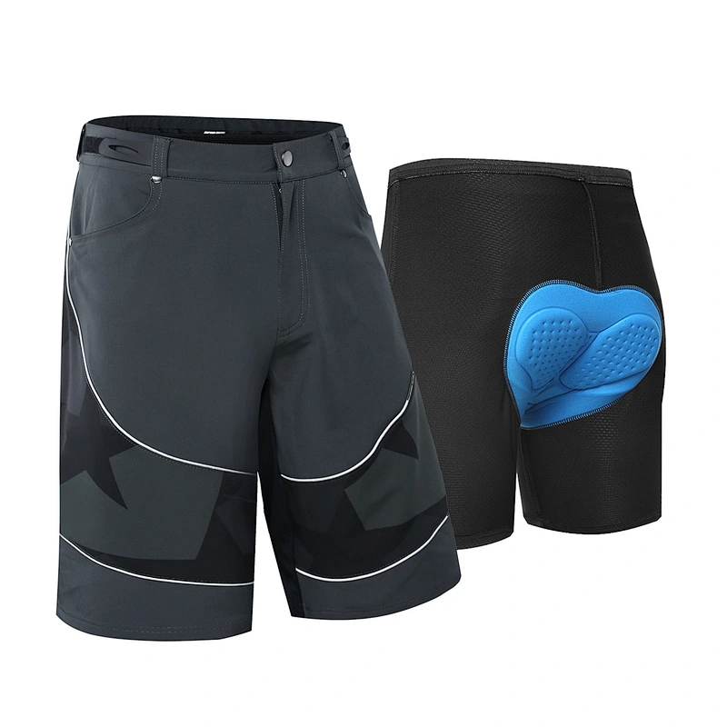 Factory wholesale padded men's mountain bike shorts quick dry cycling shorts plus size outdoor customize MTB shorts gel padded