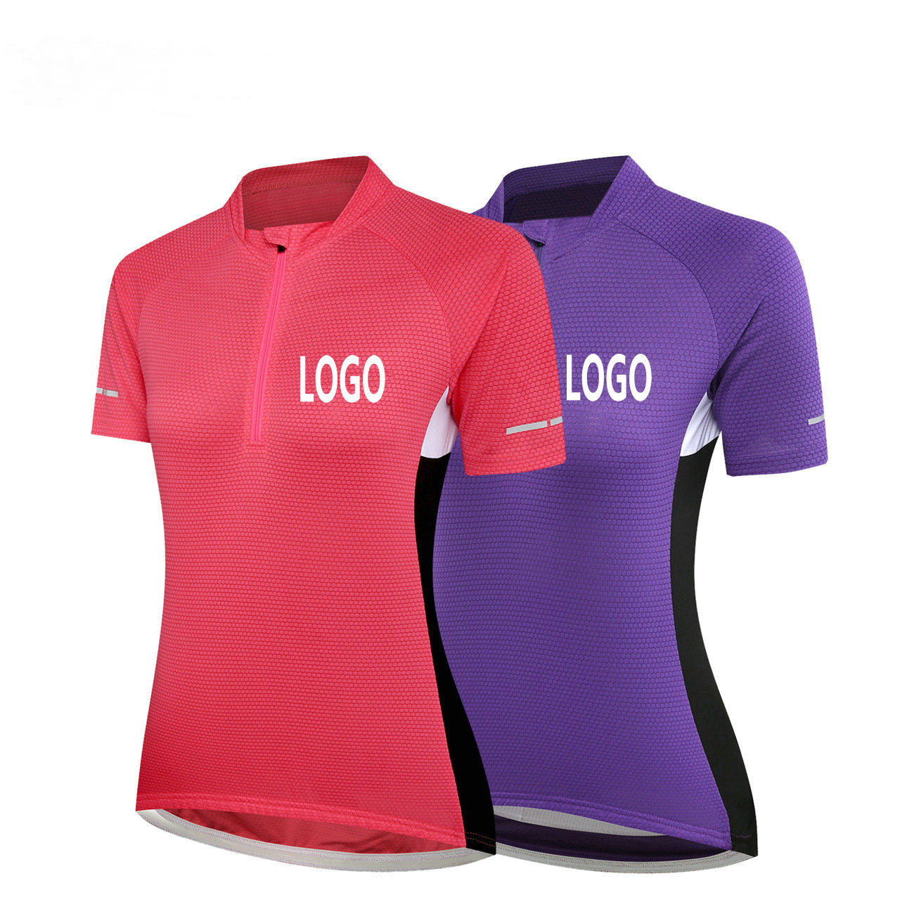 Factory Summer Moisture Wicking Quick Dry Women Cycling Jersey Custom Cycling Shirt Short Sleeves Girls Bike Shirt with Rear Pocket
