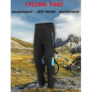Factory Men's Thermal Windproof Cycling Pants Fleece Lined Outdoor Warm Bike Pants Winter Cold Weather Warm Casual Pants