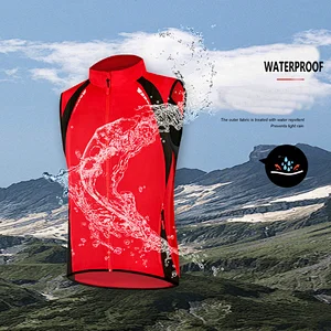 Wholesale Custom Men sleeveless waterproof Running Cycling Vest Reflective Windproof Safety Bike Vest cycling waistcoat