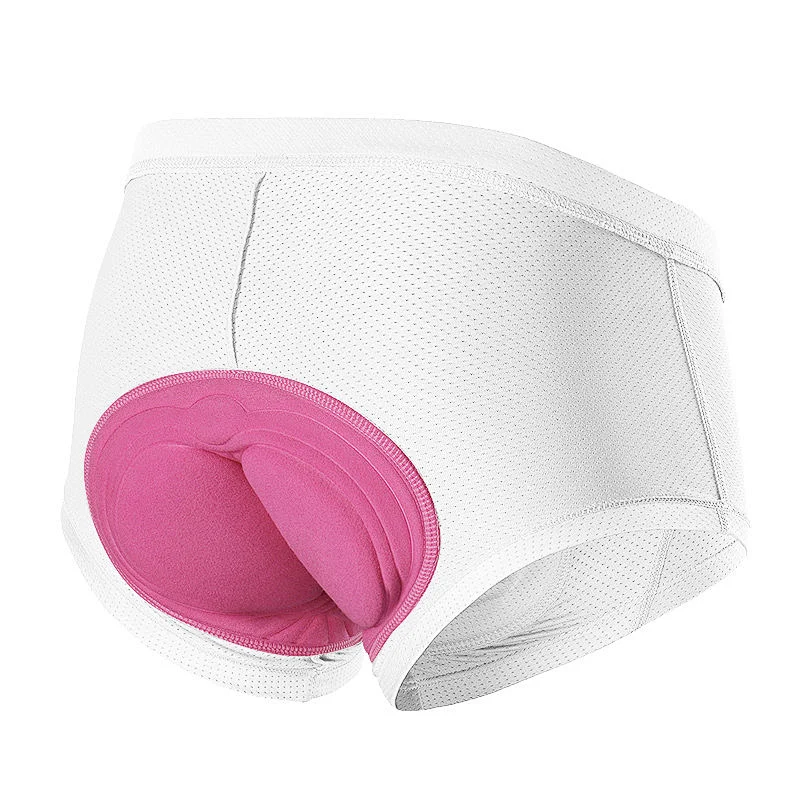 Factory Wholesale Custom Breathable Quick Dry Moisture Wicking Padded Women Cycling Underwear Silicone Gel Padded Bike Underwear Women