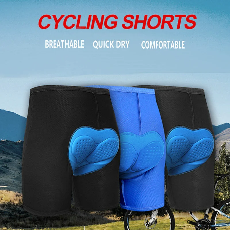Factory wholesale quick dry moisture wicking men's padded cycling shorts Gel padded bike shorts OEM customize MTB mountain bike shorts padded