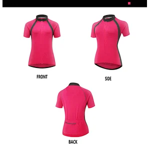 Factory Moisture Wicking Quick Dry Women Short Sleeves Cycling Jersey Bike Jersey Logo Customize Girls Cycling Shirt Bike Shirt