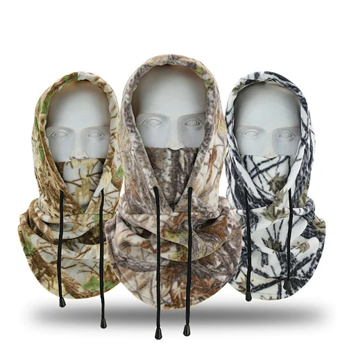 Factory New Arrival Winter Thermal Fleece Balaclava Ski Face Mask Soft Warm Cycling Hiking Adjustable Winter Fleece hood