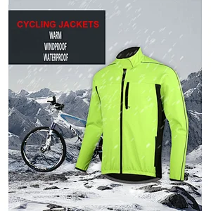 Factory waterproof winter men's cycling jersey fleece warm cold weather windproof cycling jacket customize winter bike jacket