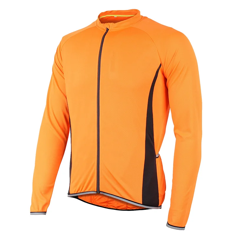 Factory Wholesale Men's Long Sleeve Cycling Jersey Customize Bike Jersey Moisture Wicking Quick Dry Bike Shirt Customize Cycling Shirt