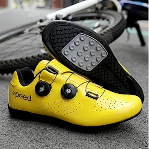 Factory Wholesale Reflective Gradient Road Bike Lockless Shoes Men Women unlocked Cycling Shoes unlocked bike shoes