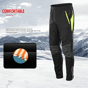Factory Wholesale Hot Selling Mens Winter Warm Windproof Cycling Pants Outdoor Hiking Pants Customize Waterproof Bike Pants