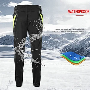 Factory Wholesale Hot Selling Mens Winter Warm Windproof Cycling Pants Outdoor Hiking Pants Customize Waterproof Bike Pants