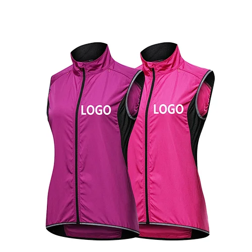 Factory wholesale women waterproof cycling vest windproof customize women cycling vest running hiking bike vest bike waistcoat