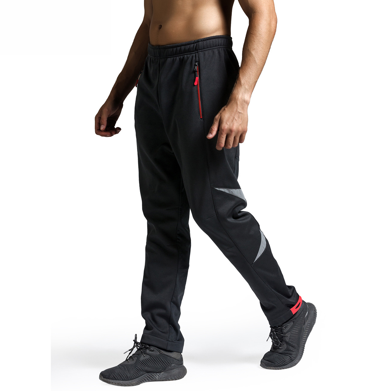 Factory Wholesale Customize Men's Cycling Pants Fleece Thermal Windproof Winter Outdoor Pants for Biking Running Hiking Winter Bike Pants