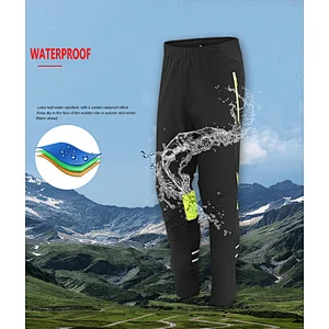 Factory Men's Thermal Windproof Cycling Pants Fleece Lined Outdoor Warm Bike Pants Winter Cold Weather Warm Casual Pants