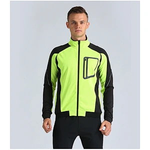 Factory wholesale OEM winter fleece warm men's cycling jacket OEM bike jacket customize windproof MTB mountain bike jacket