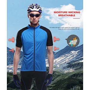 Factory Wholesale Customize Moisture Wicking Cycling Jersey Bike Shirt Short Sleeves Rear Pocket Custom Breathable Quick Dry Biking Shirt Customize Cycling Jersey