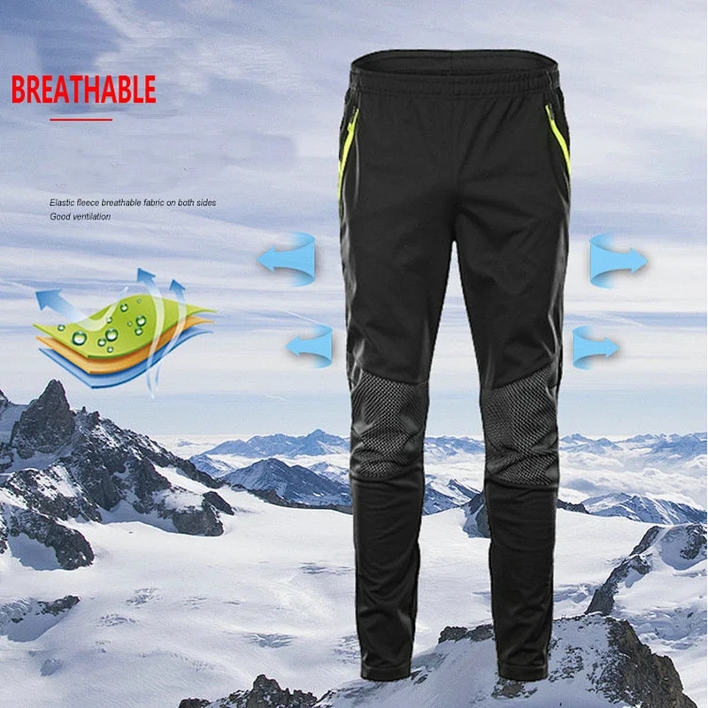 Factory Wholesale Hot Selling Mens Winter Warm Windproof Cycling Pants Outdoor Hiking Pants Customize Waterproof Bike Pants