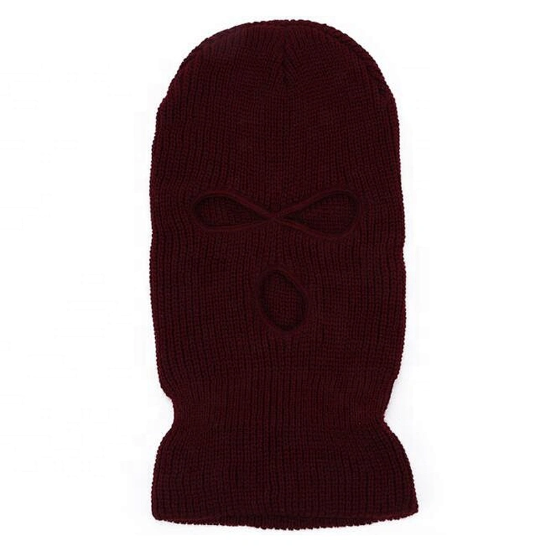 Factory Wholesale Hot Selling 3 holes Knit Winter Balaclava for Skiing Cycling Motorcycle Windproof Adult Women Men Ski Mask