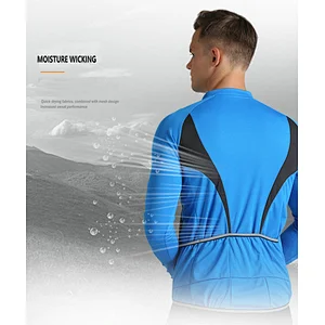 Factory Wholesale Men's Long Sleeve Cycling Jersey Customize Bike Jersey Moisture Wicking Quick Dry Bike Shirt Customize Cycling Shirt