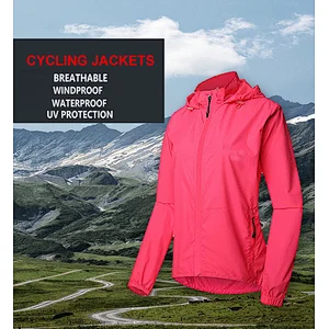Custom sun uv protection windproof women cycling jacket Waterproof Raincoat Hooded removable sleeves Cycling Bike Windbreaker